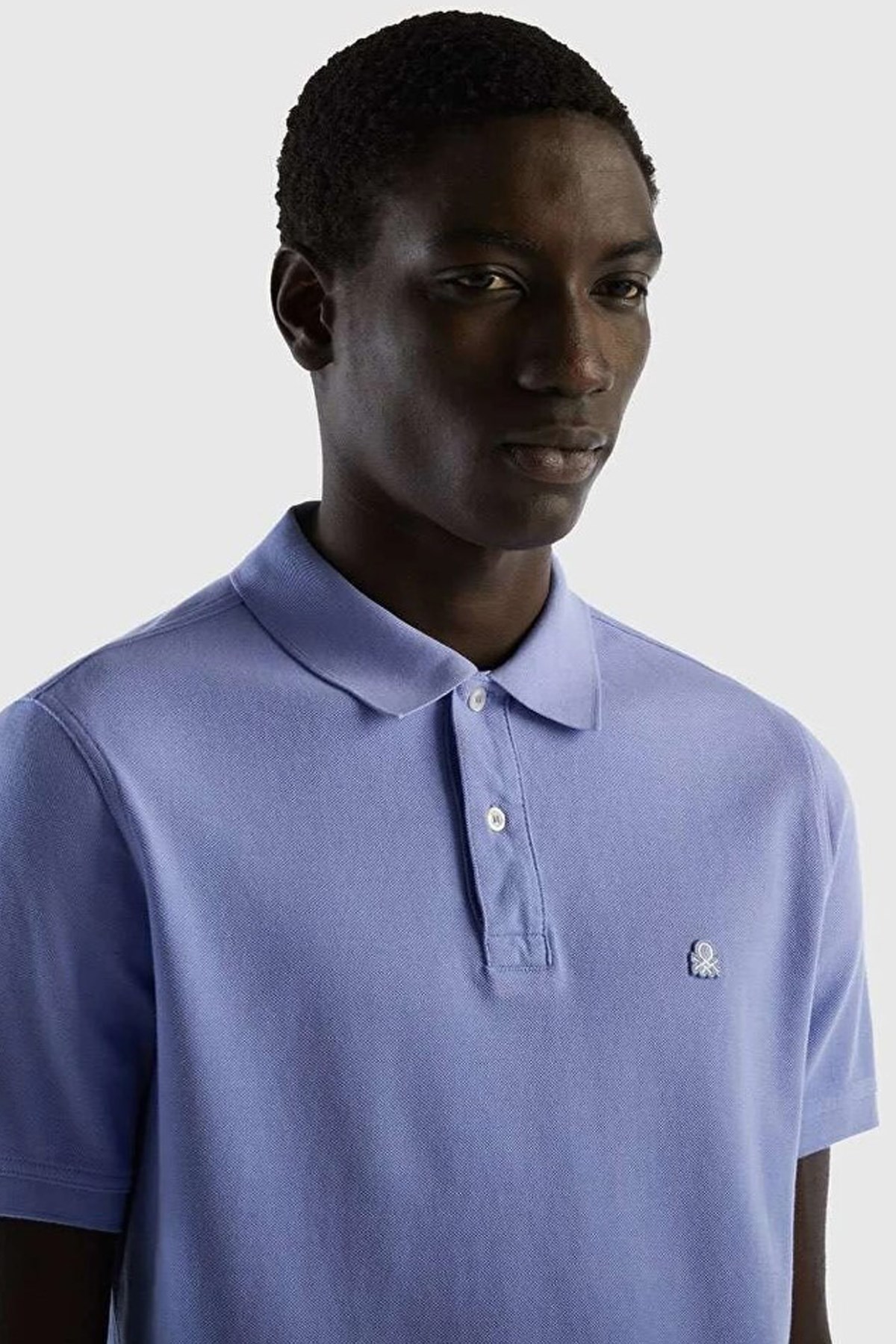 Benetton Erkek Polo Tişört 3089J3179 Lila