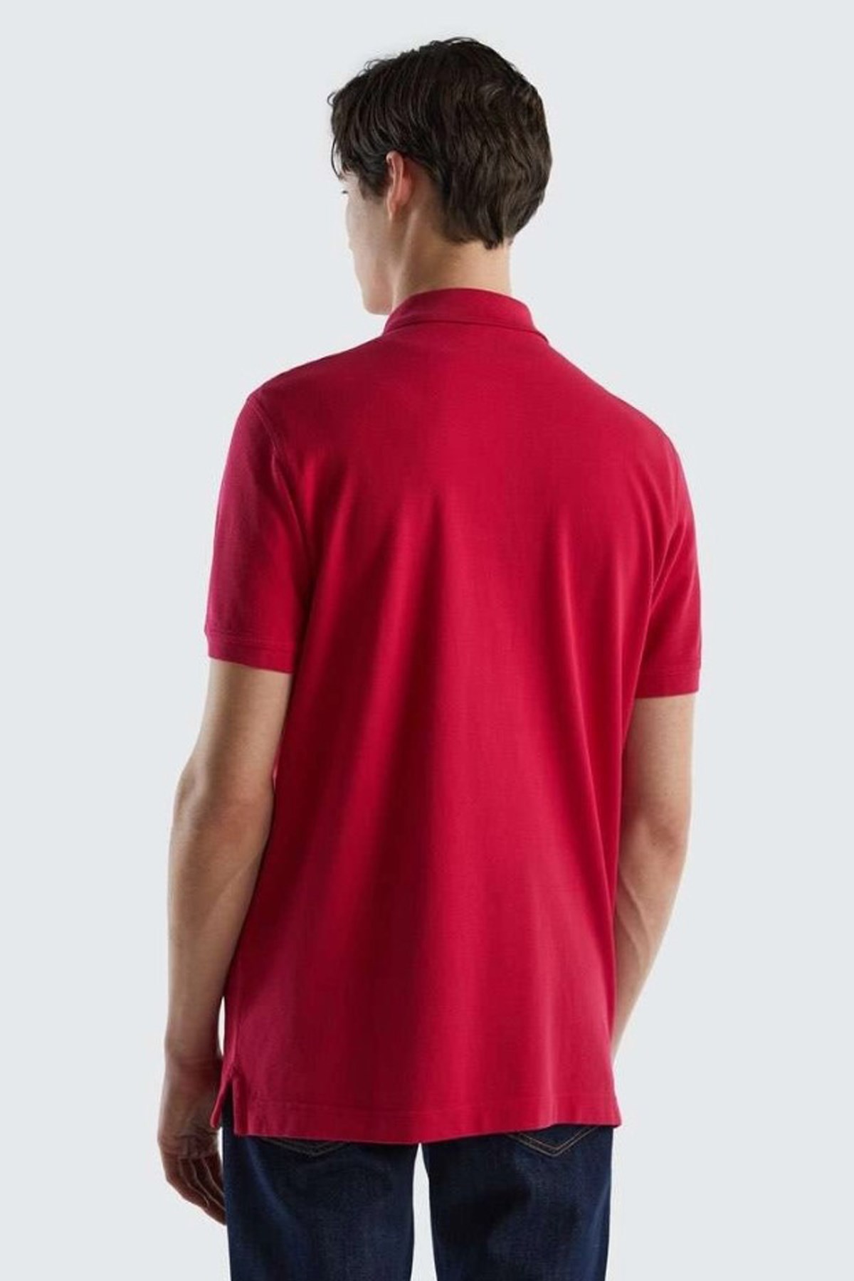Benetton Erkek Polo Tişört 3089J3179 Fuşya