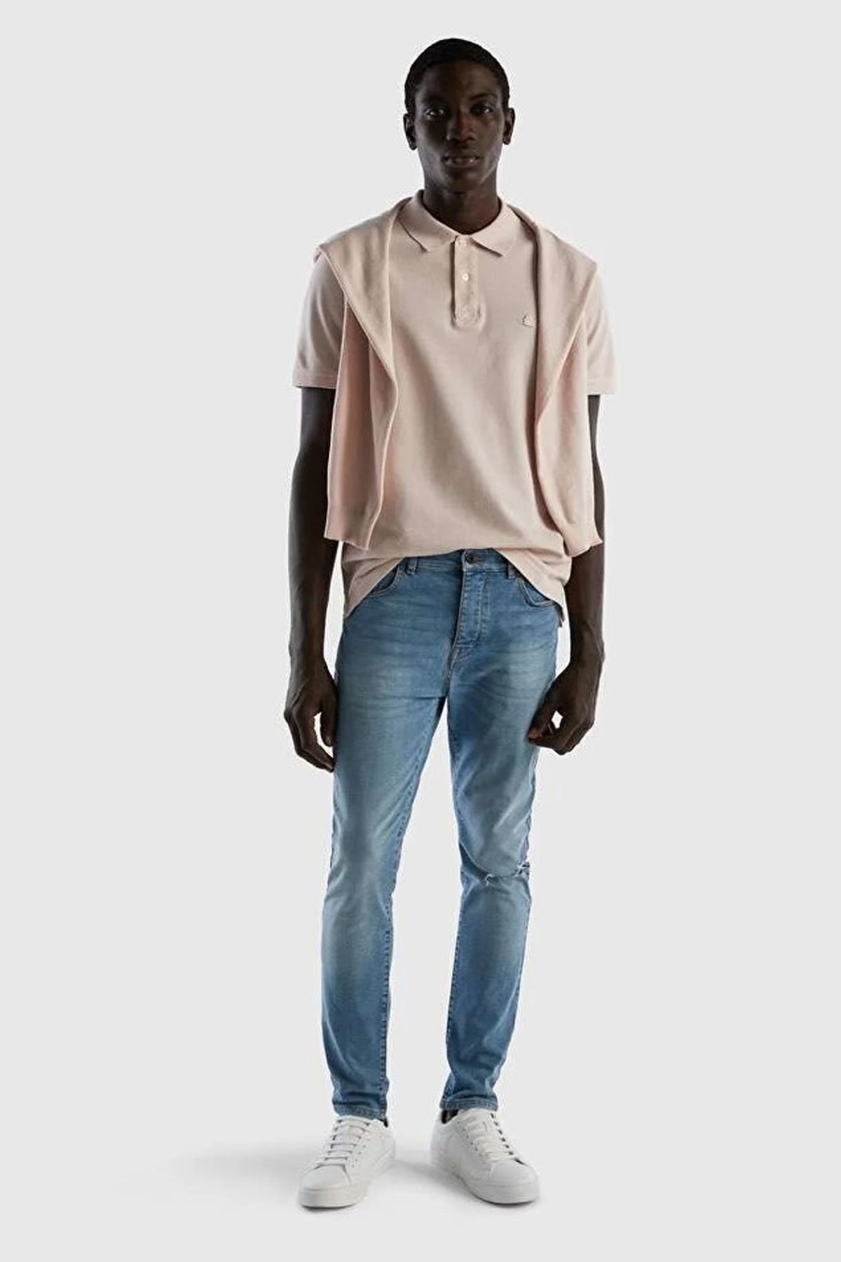 Benetton Erkek Polo Tişört 3089J3179 Pembe