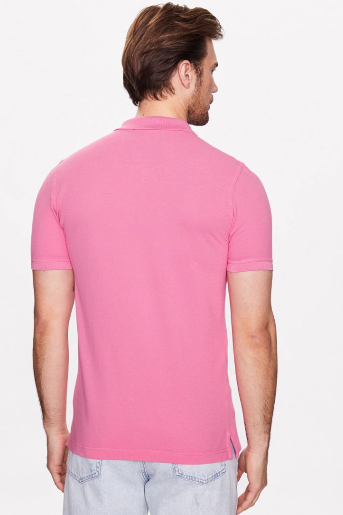 Benetton Erkek Polo Tişört 3089J3179 Pembe