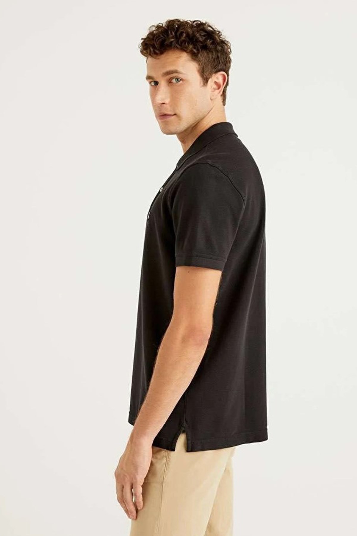 Benetton Erkek Polo Tişört 3089J3179 Siyah