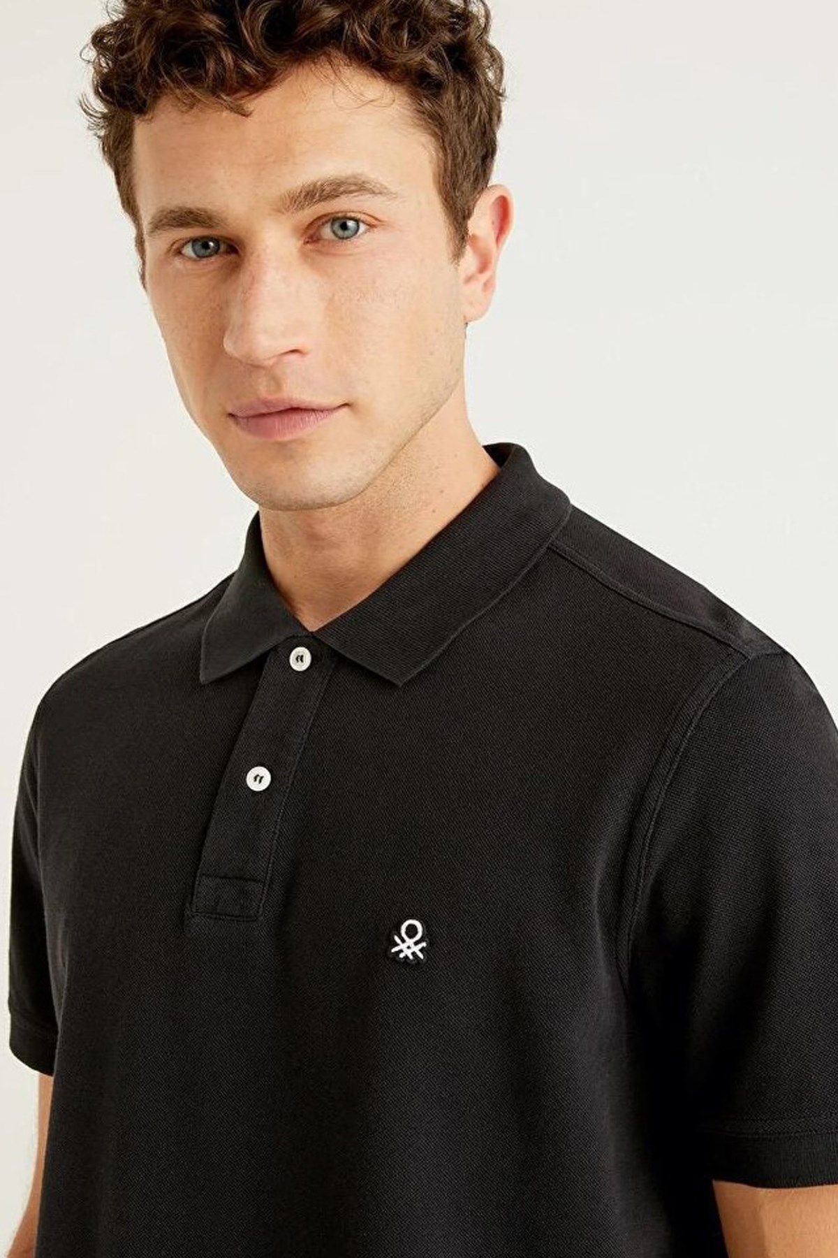 Benetton Erkek Polo Tişört 3089J3179 Siyah