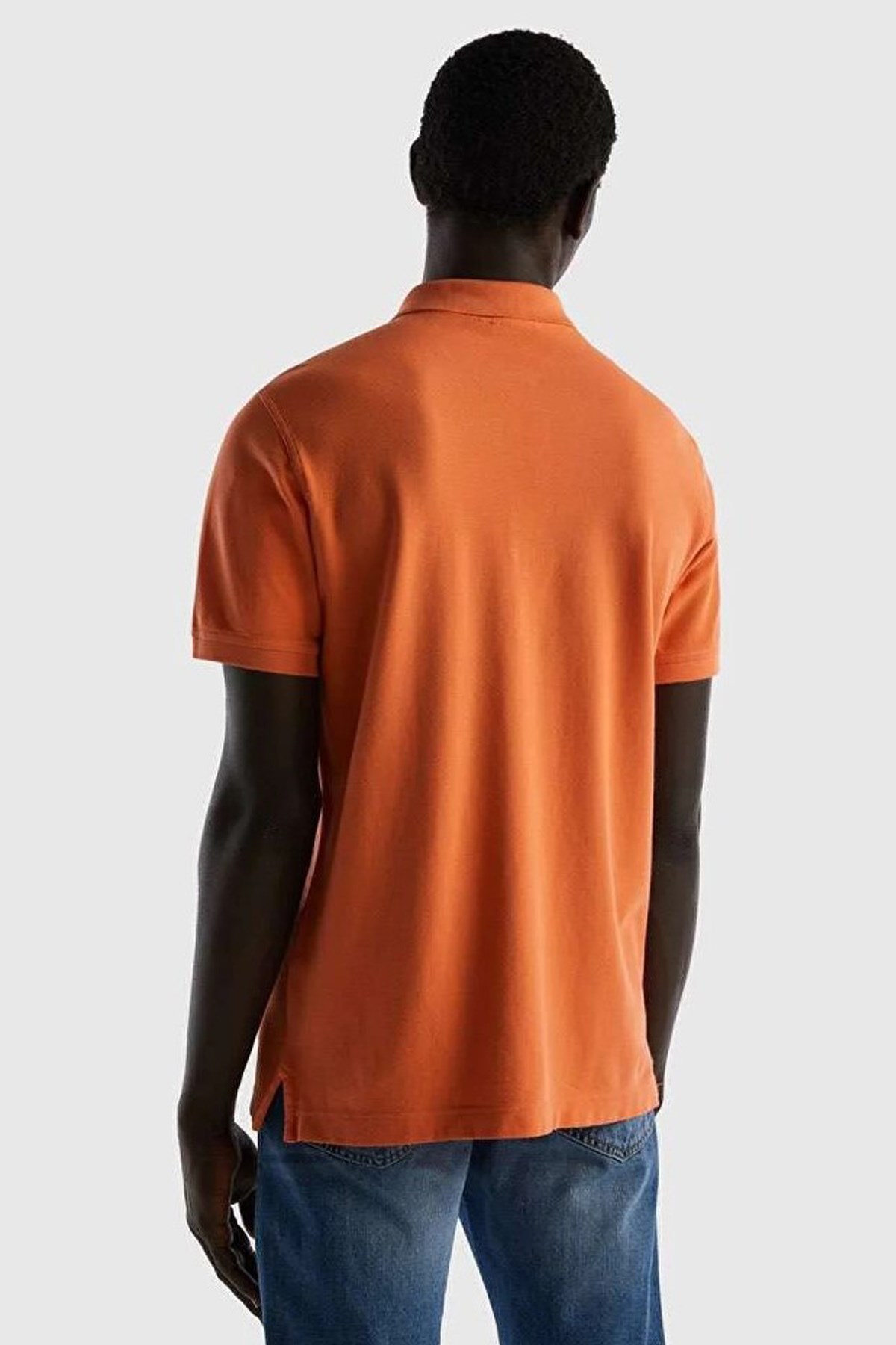 Benetton Erkek Polo Tişört 3089J3179 Turuncu