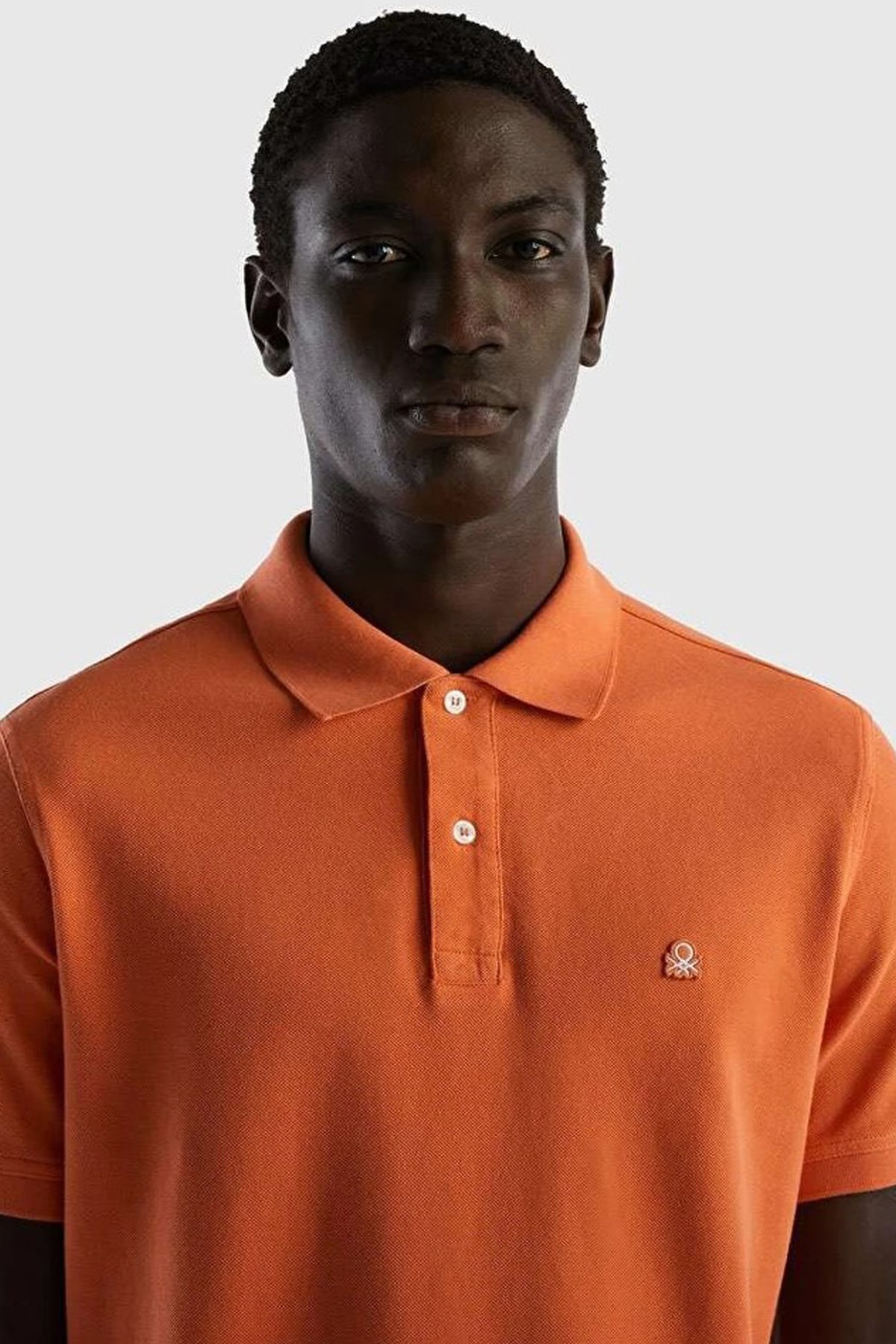 Benetton Erkek Polo Tişört 3089J3179 Turuncu