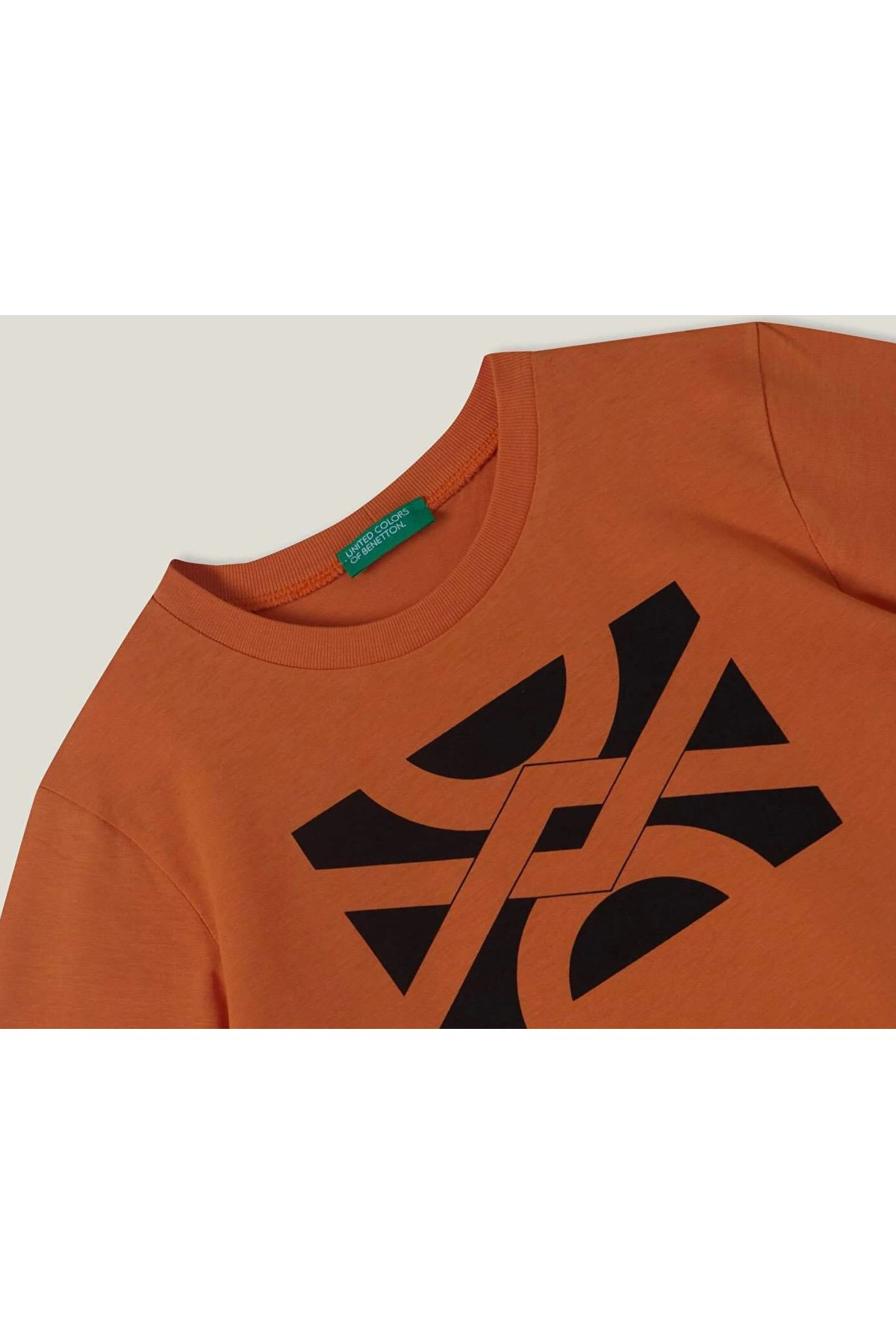 Benetton Çocuk Tişört 3096C10C6 Turuncu