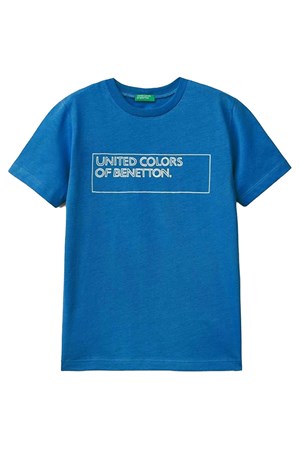 Benetton Çocuk Tişört 3096C10C6 Mavi