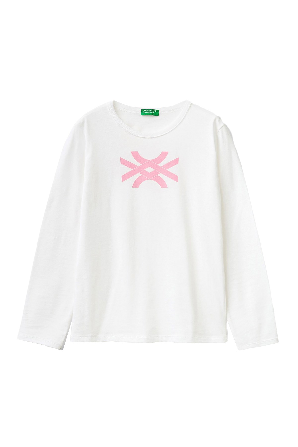 Benetton Çocuk Sweatshirt 3096C10C9 Beyaz