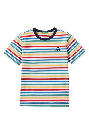 Benetton Çocuk Tişört 30YFC10AE Beyaz