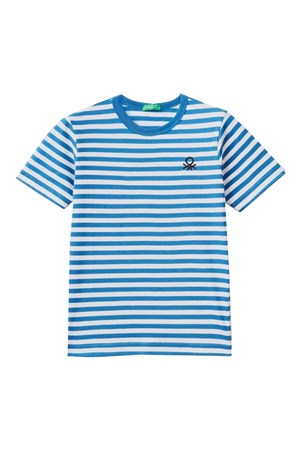 Benetton Çocuk Tişört 30YFC10AE Mavi