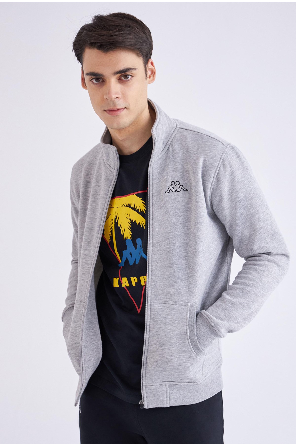 Kappa Logo Zentil Erkek Ceket 321H24W Gri