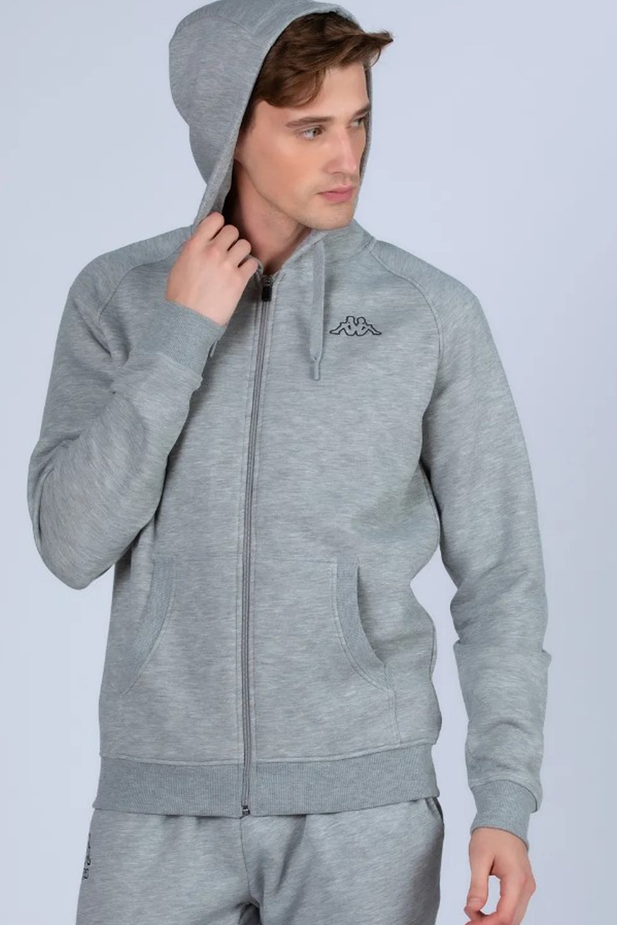 Kappa Logo Jack Erkek Sweatshirt 321J62W Gri