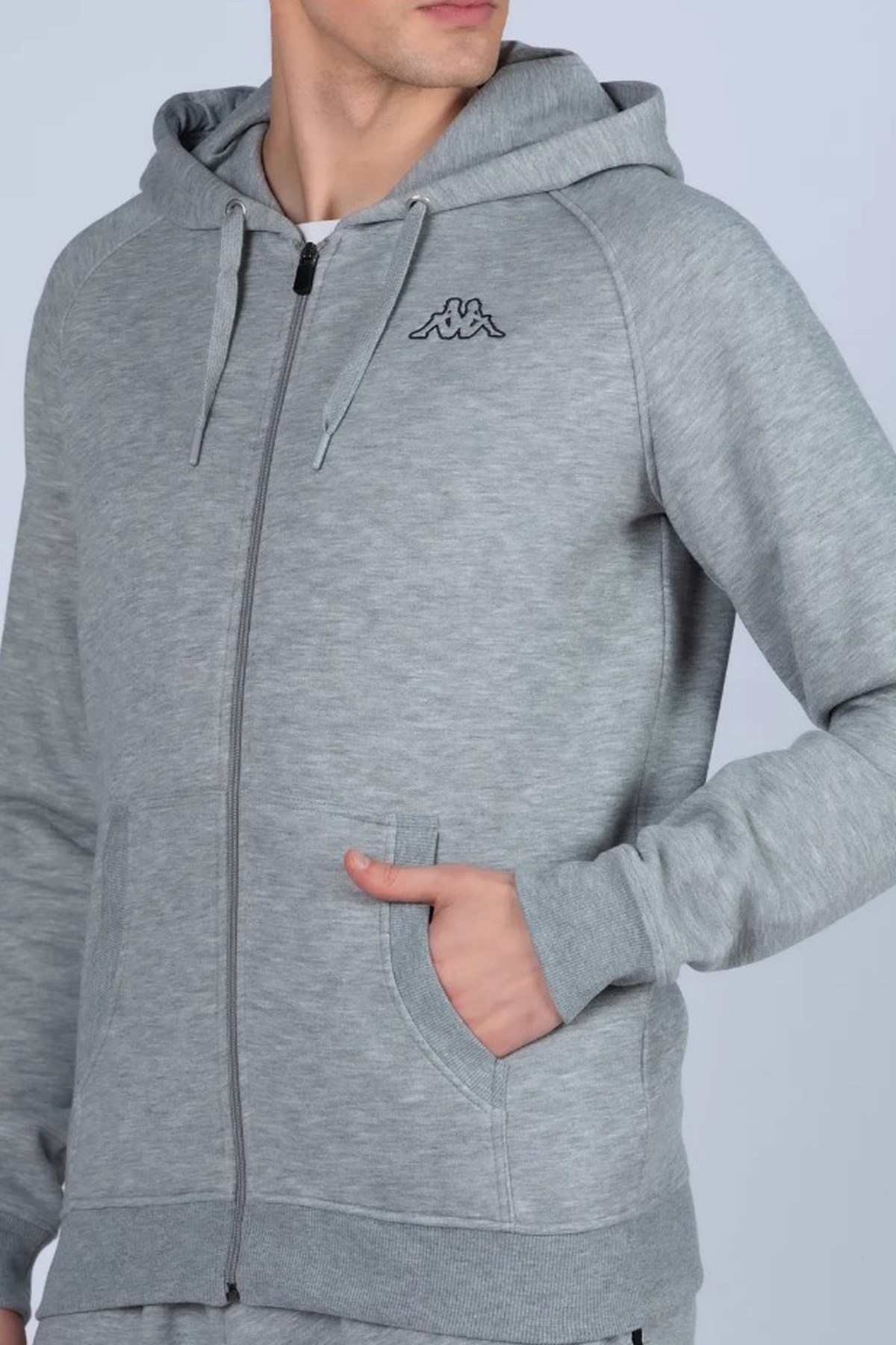 Kappa Logo Jack Erkek Sweatshirt 321J62W Gri