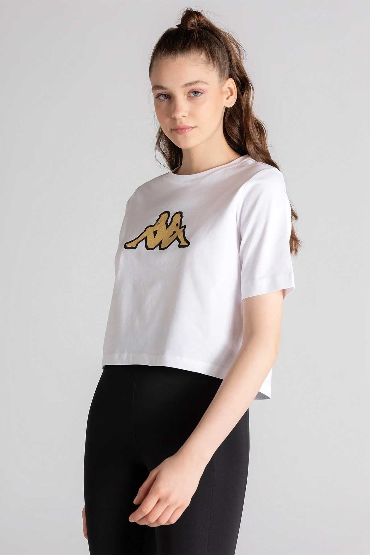 Kappa Logo Teoin Kadın Tişört 331L23W Beyaz