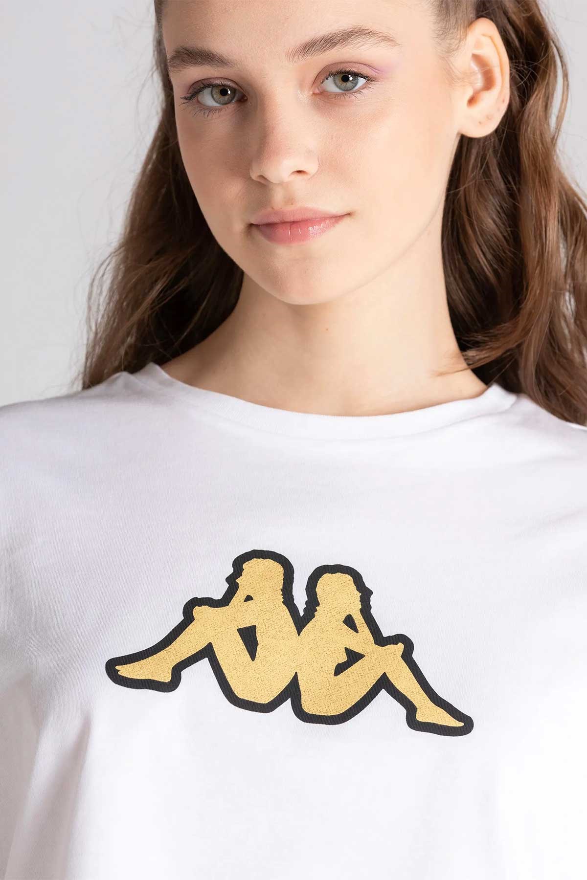 Kappa Logo Teoin Kadın Tişört 331L23W Beyaz
