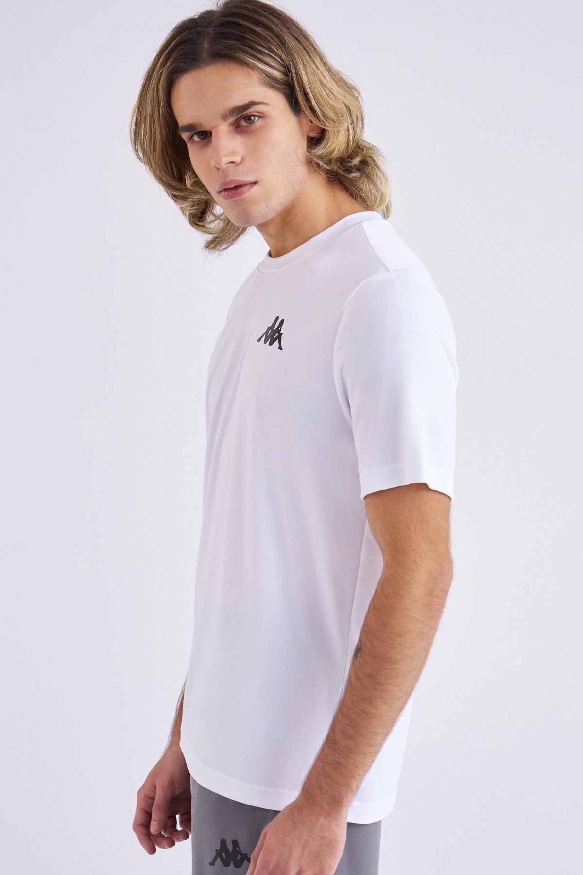 Kappa Kombat Crew Neck Erkek Tişört Beyaz