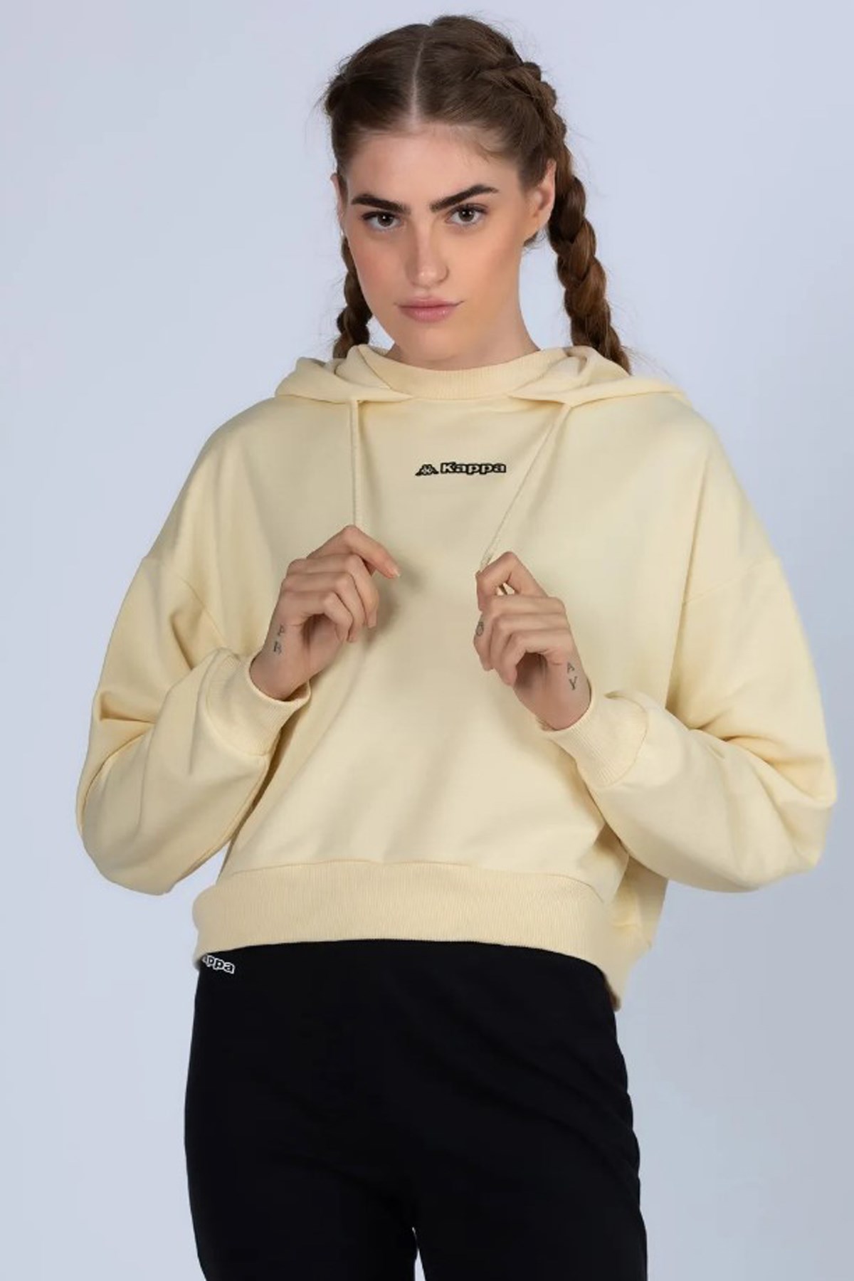 Kappa Logo 365 Digi Kadın Sweatshirt 341H3LW Bej