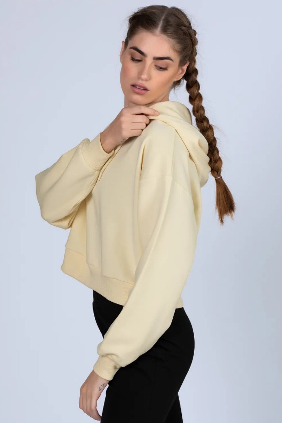 Kappa Logo 365 Digi Kadın Sweatshirt 341H3LW Bej