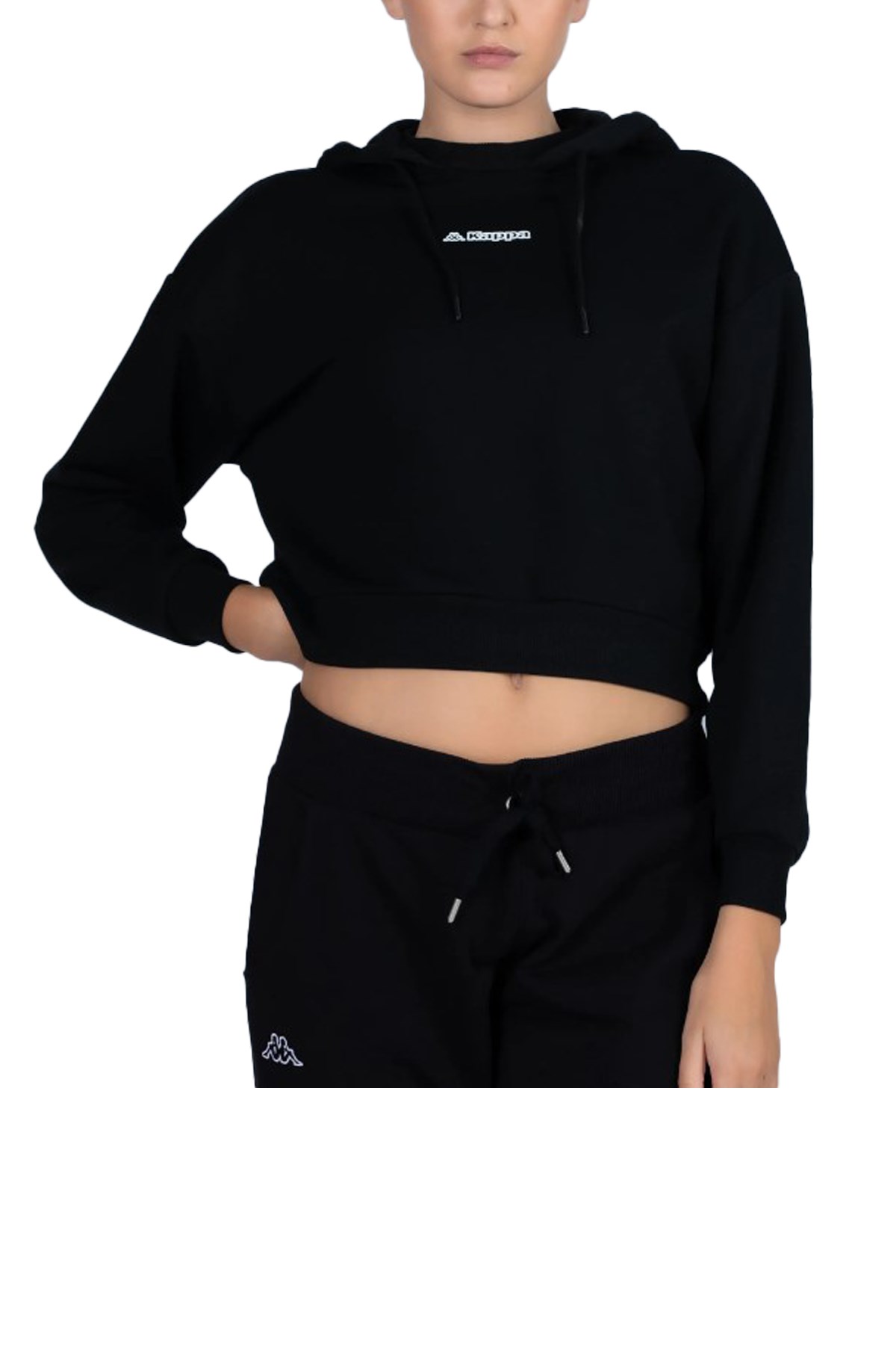 Kappa Logo 365 Digi Kadın Sweatshirt 341H3LW Siyah