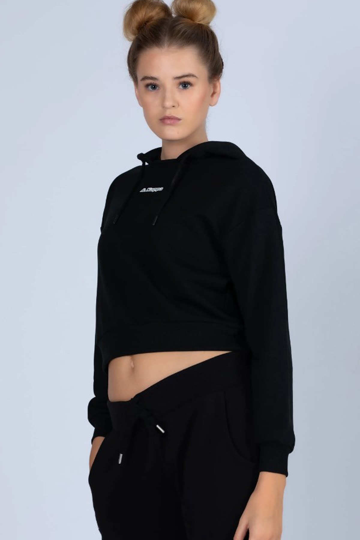 Kappa Logo 365 Digi Kadın Sweatshirt 341H3LW Siyah