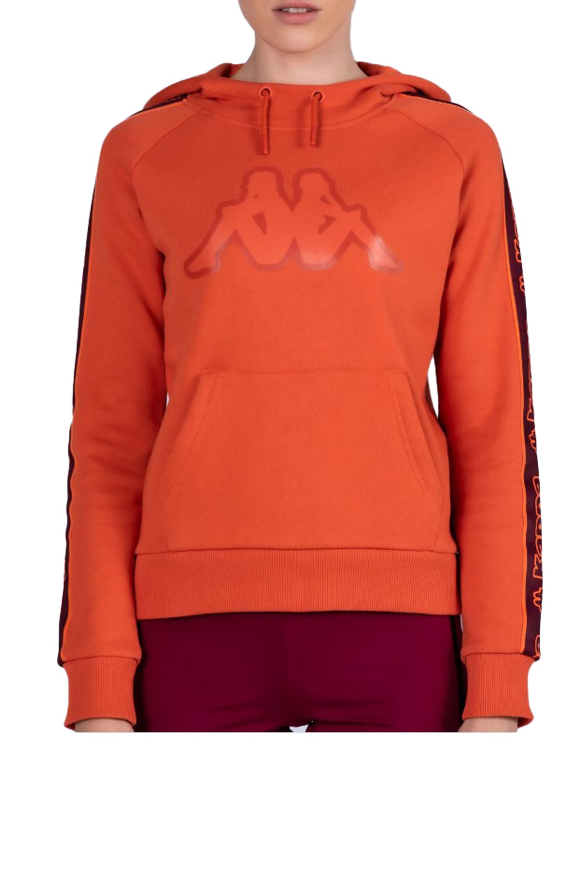 Kappa Logo Tape Ardac Kadın Sweatshirt 341H3NW Turuncu