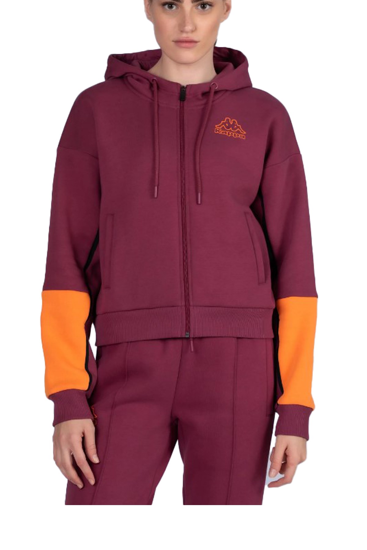 Kappa Logo Dago Kadın Sweatshirt 341H3PW Kırmızı