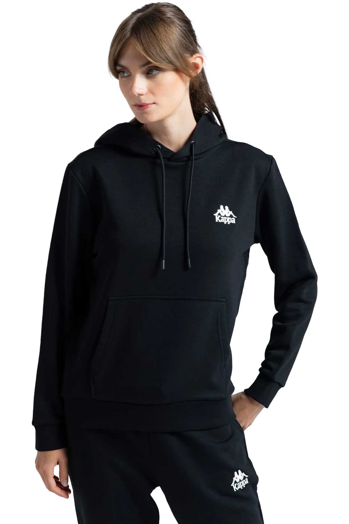 Kappa Authentic Rua Kadın Sweatshirt 341P7RW Siyah