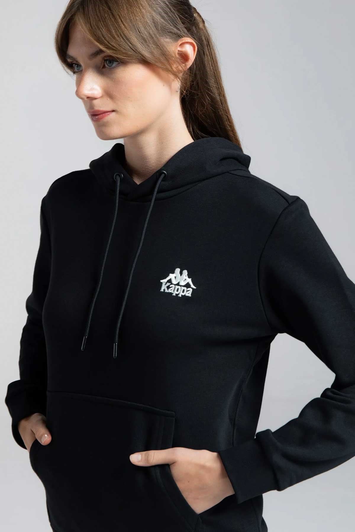 Kappa Authentic Rua Kadın Sweatshirt 341P7RW Siyah