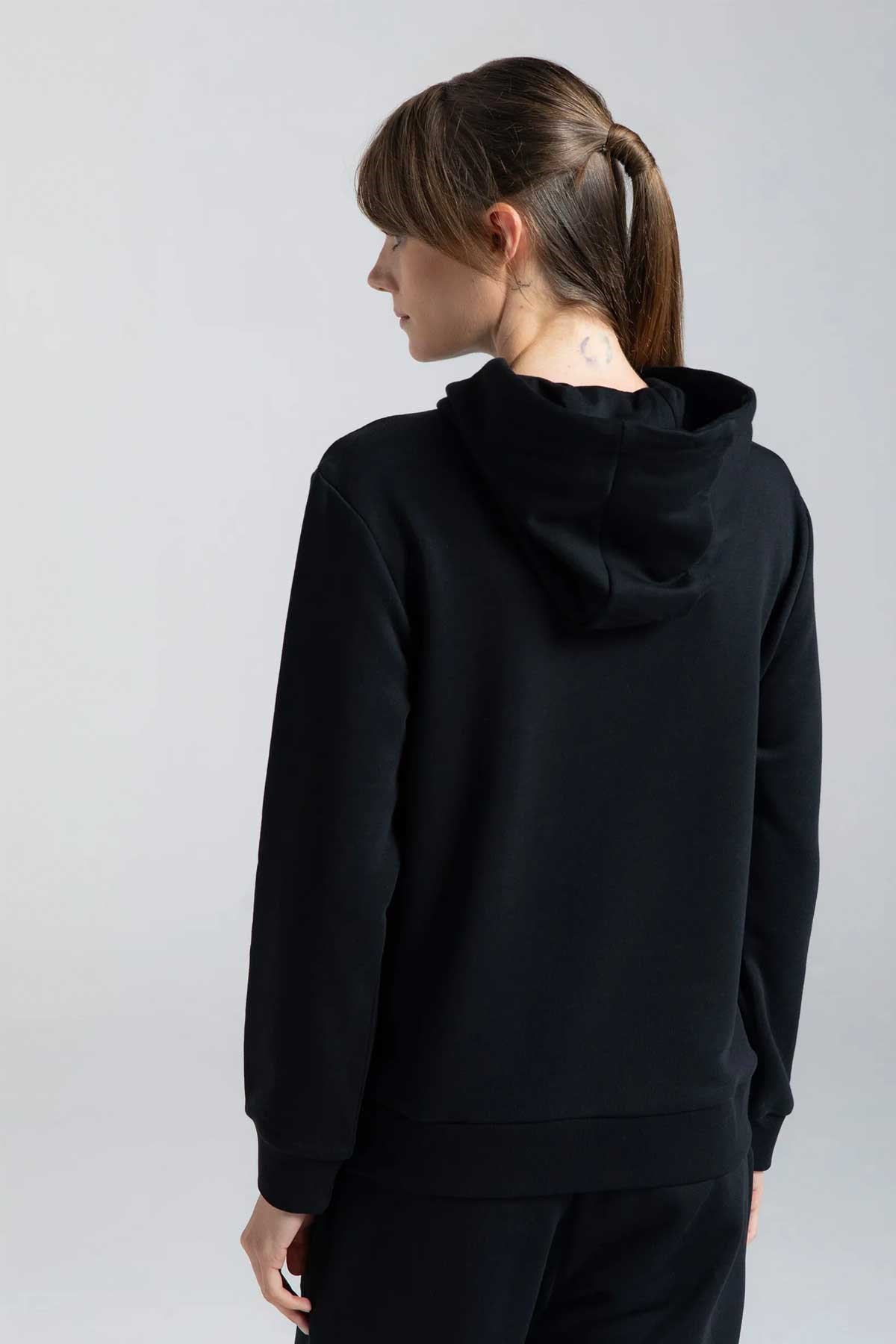 Kappa Authentic Rua Kadın Sweatshirt 341P7RW Siyah