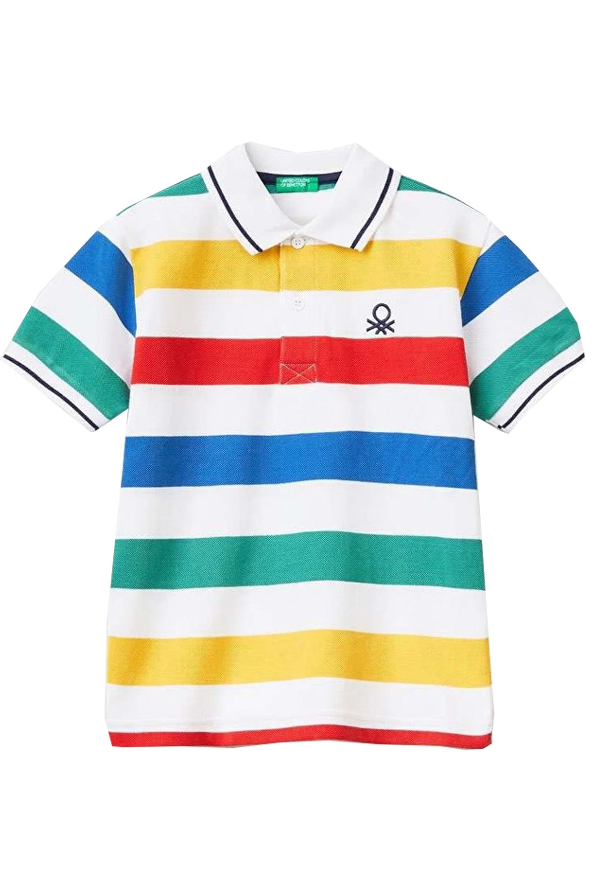 Benetton Çocuk Polo Tişört 347BC300T Beyaz