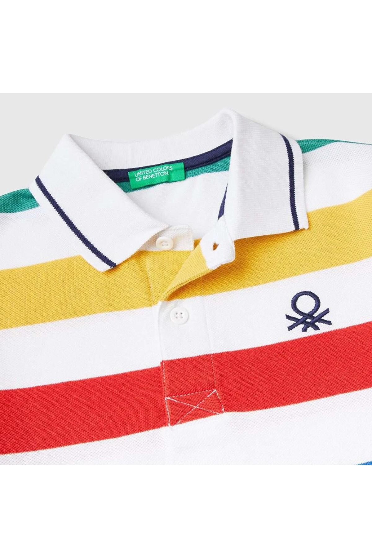 Benetton Çocuk Polo Tişört 347BC300T Beyaz