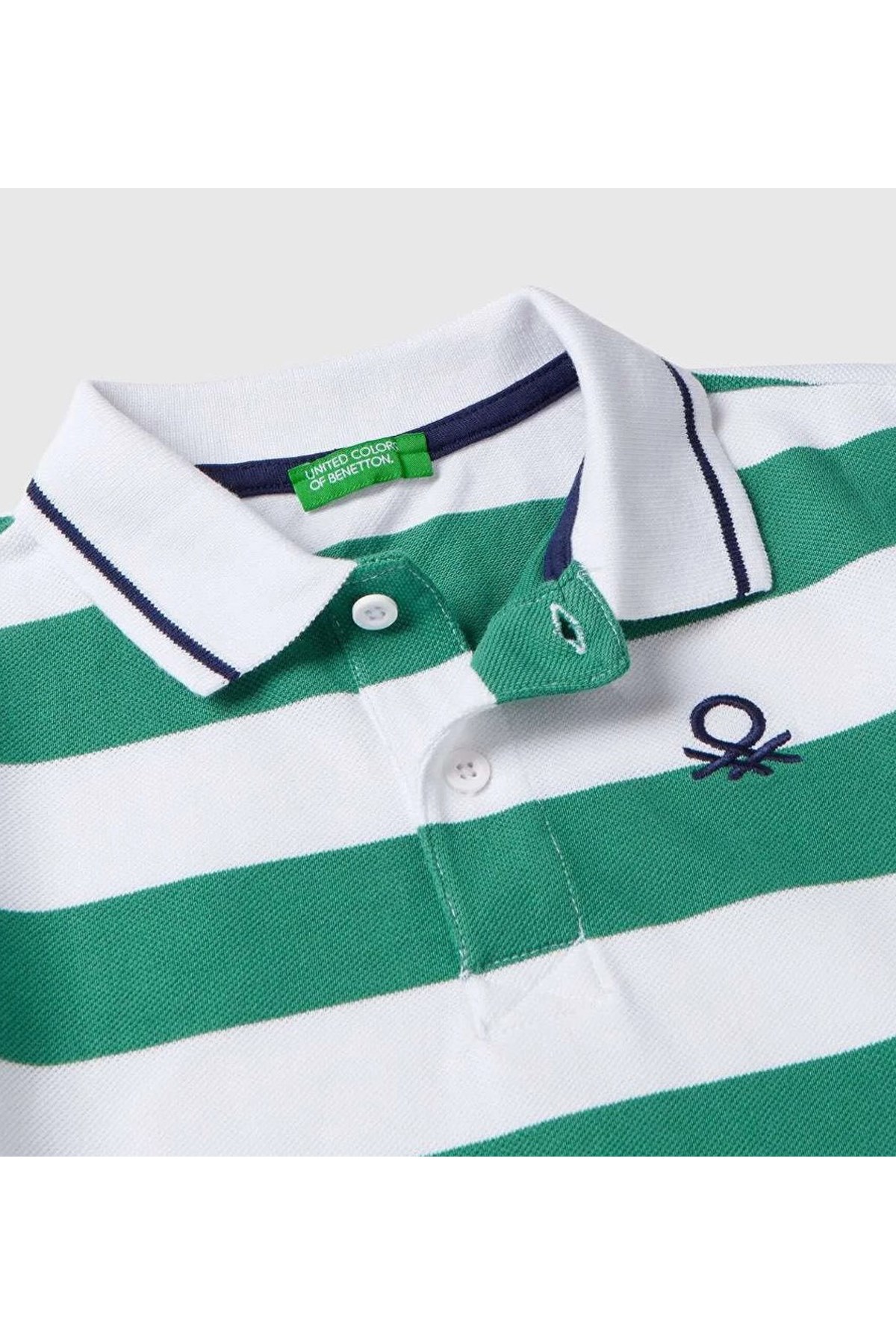 Benetton Çocuk Polo Tişört 347BC300T Yeşil