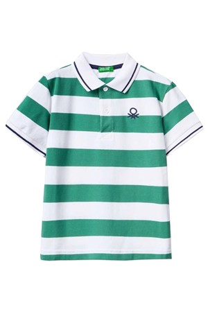 Benetton Çocuk Polo Tişört 347BC300T Yeşil