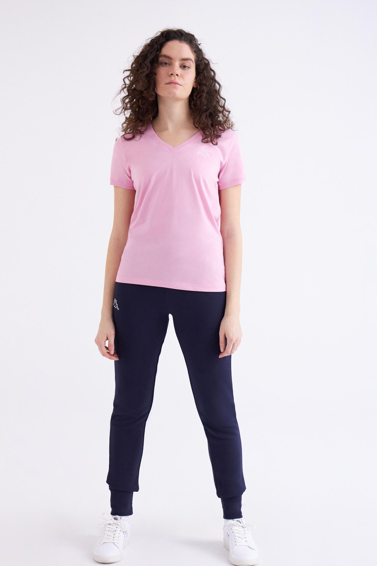 Kappa Logo Cabou Kadın Tişört Pembe