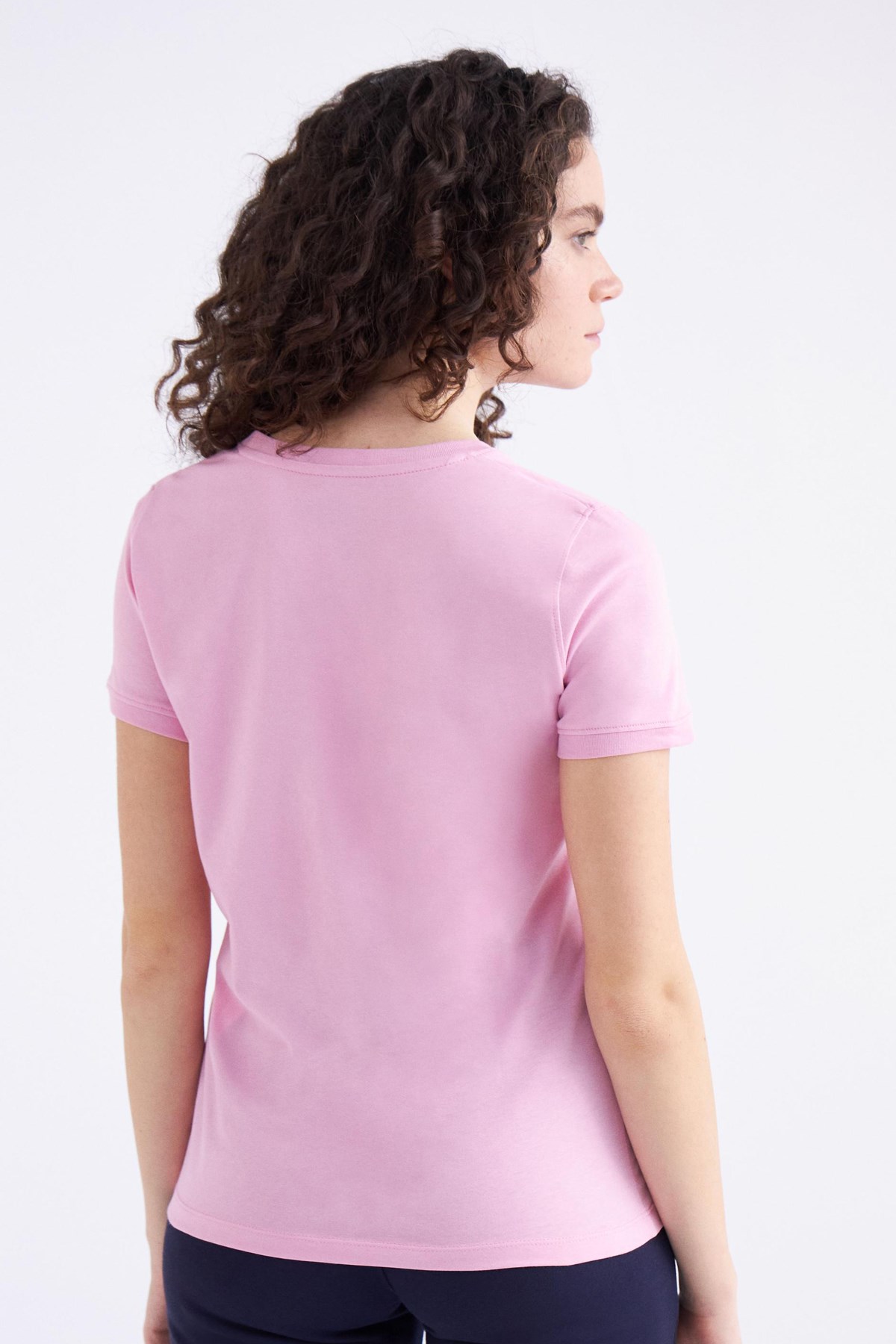 Kappa Logo Cabou Kadın Tişört Pembe