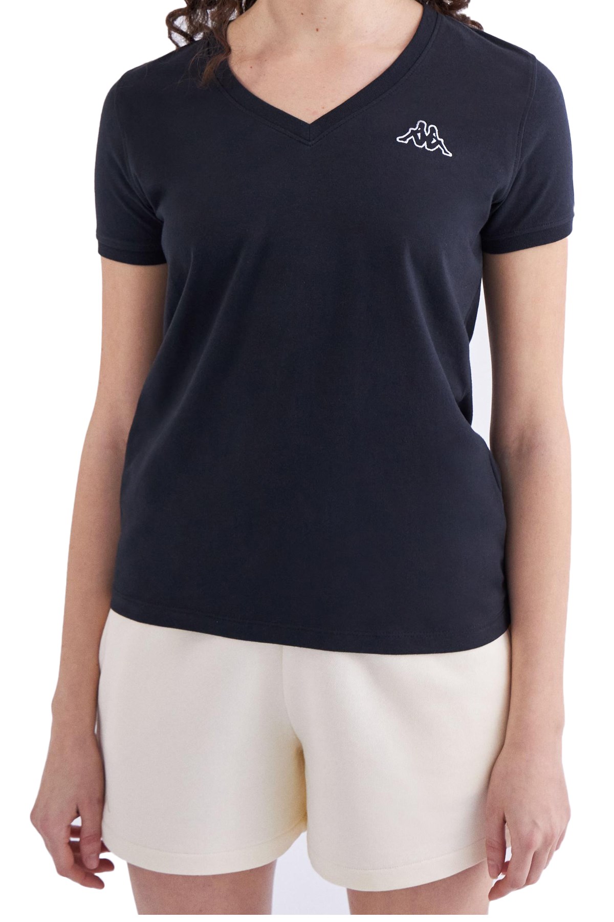 Kappa Logo Cabou Kadın Tişört Siyah