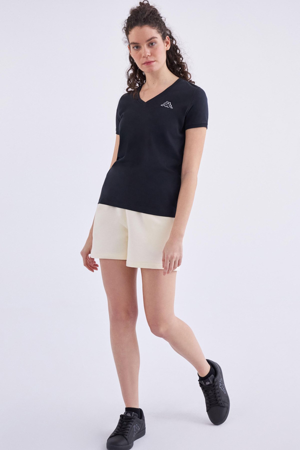 Kappa Logo Cabou Kadın Tişört Siyah