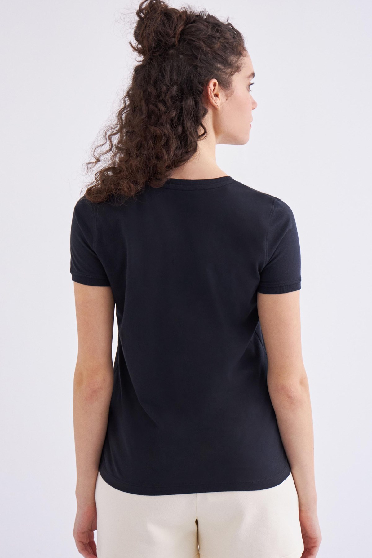 Kappa Logo Cabou Kadın Tişört Siyah