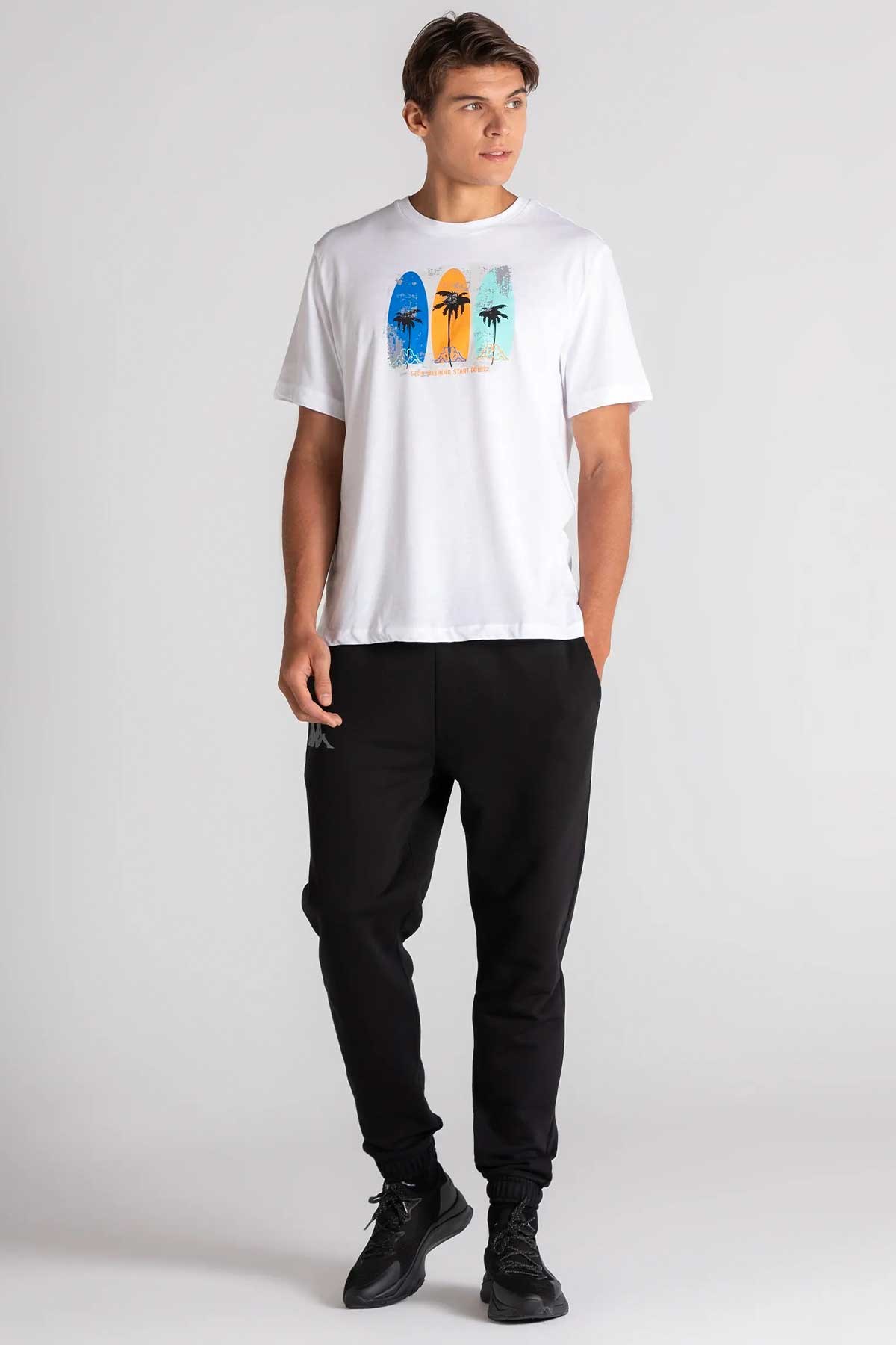 Kappa Logo Atlantic Erkek Tişört 361E88W Beyaz