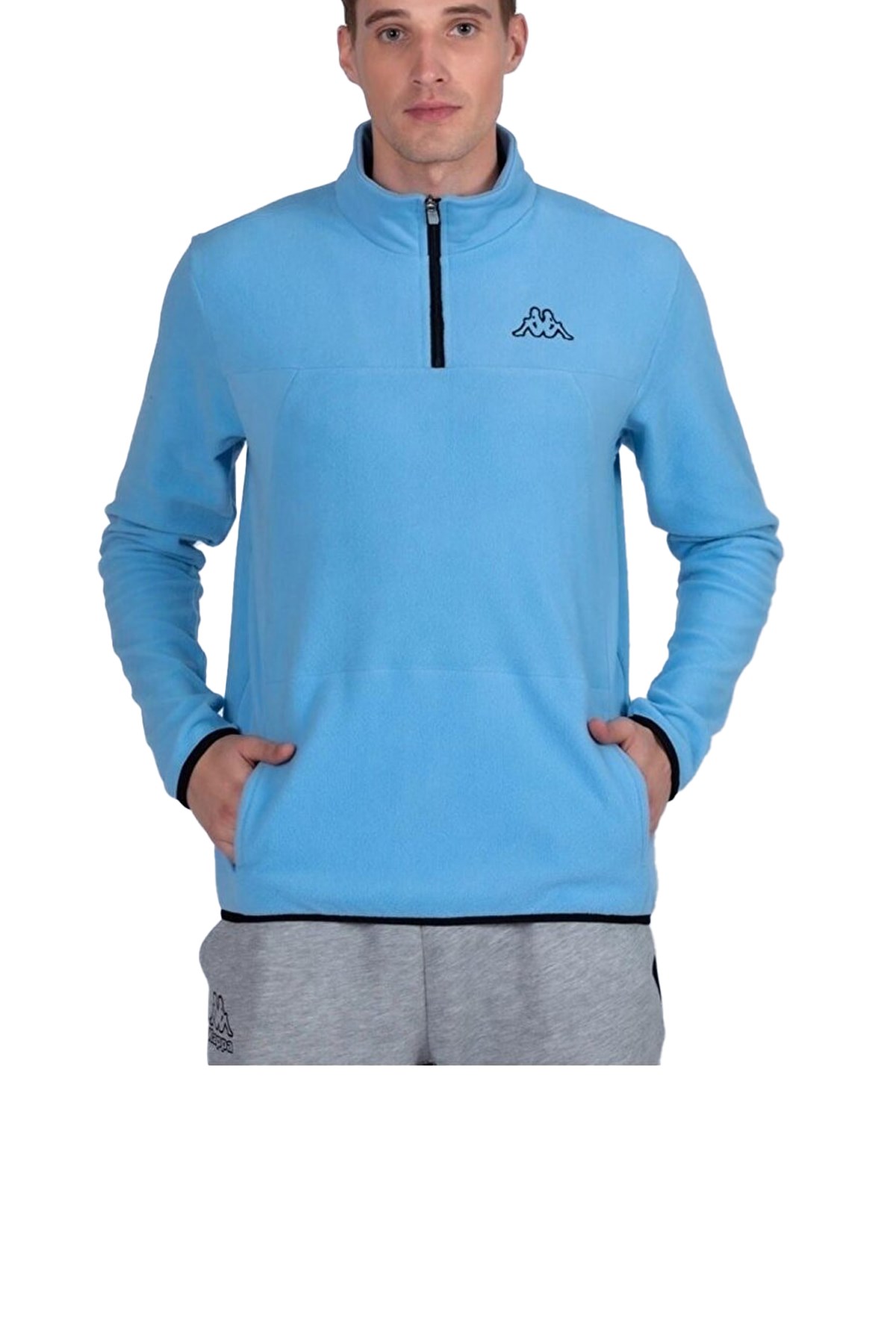 Kappa Logo Vauste Erkek Sweatshirt 361G3PW Mavi