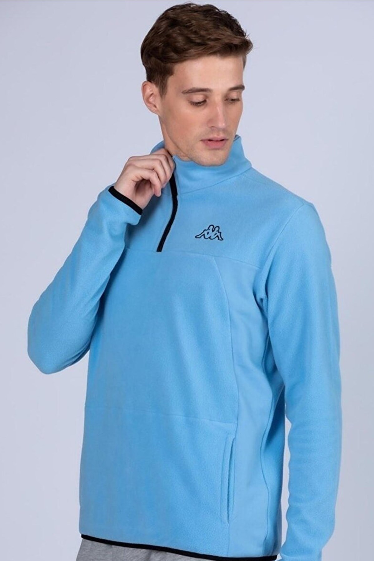 Kappa Logo Vauste Erkek Sweatshirt 361G3PW Mavi