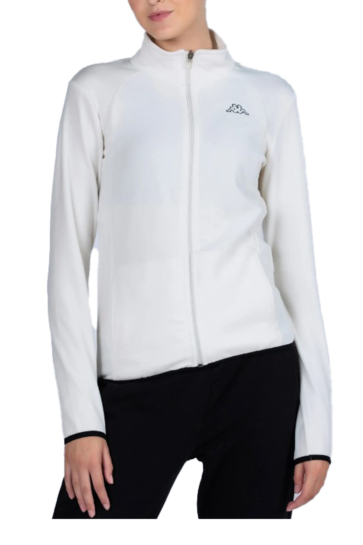 Kappa Logo Vavaux Kadın Polar Ceket 361G3QW Beyaz