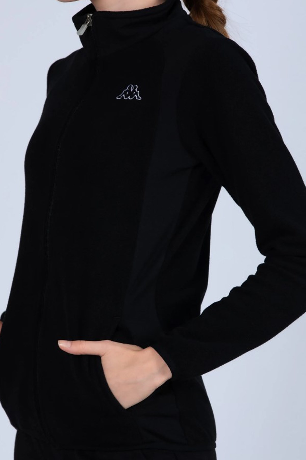 Kappa Logo Vavaux Kadın Polar Ceket 361G3QW Siyah