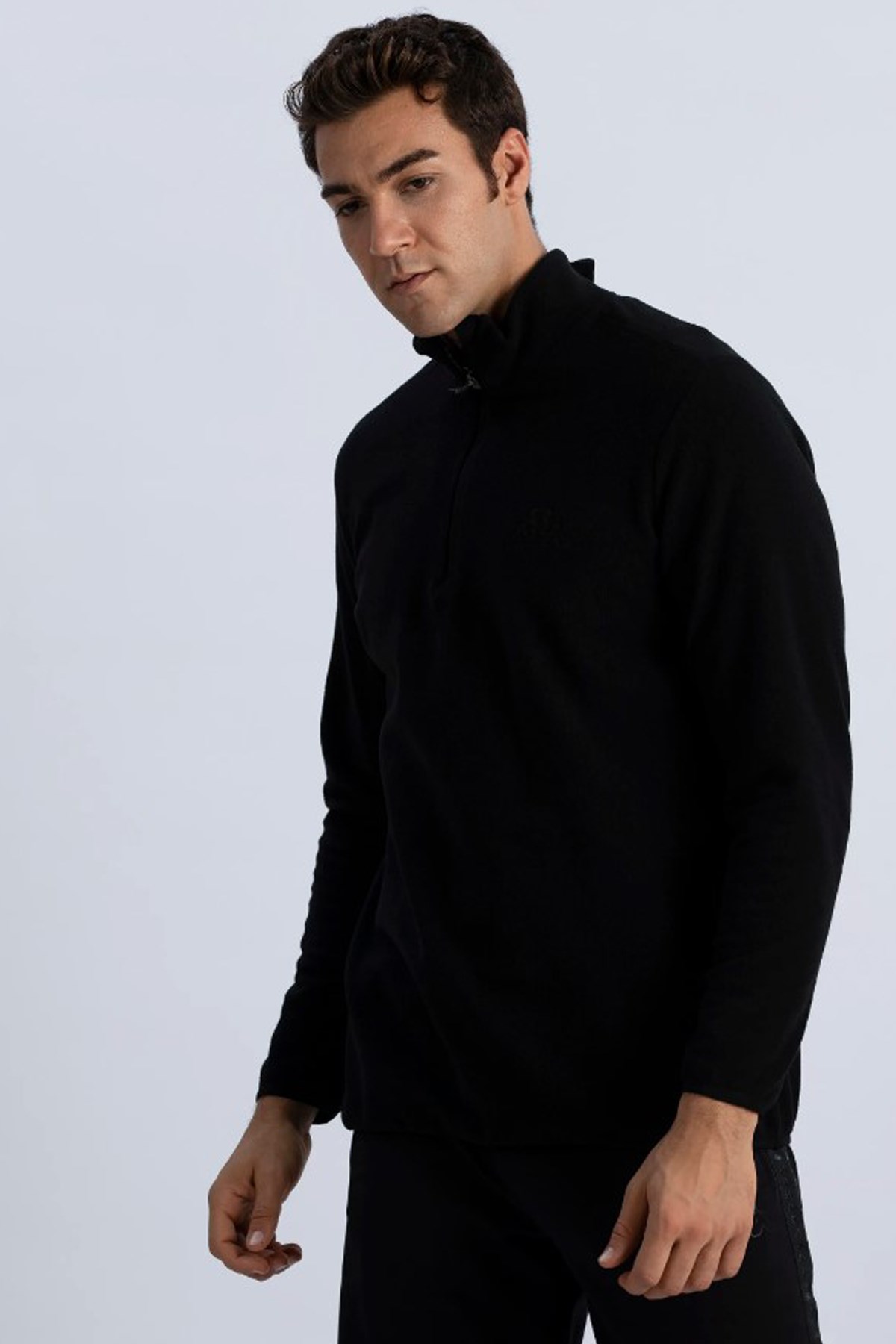 Kappa Logo Mellow Erkek  Polar Sweatshirt 361G3RW Siyah