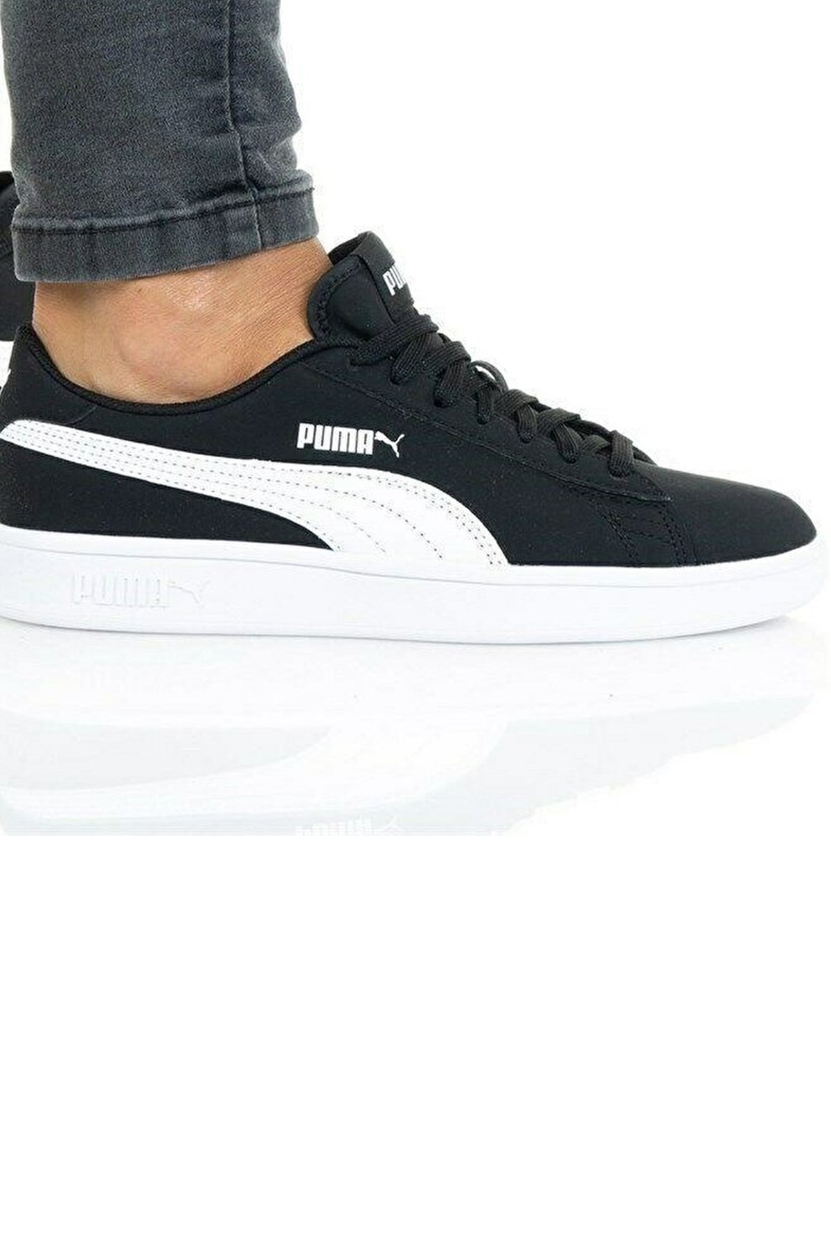 Puma Smash V2 Buck Jr Genç Spor Ayakkabı 36518234 Siyah