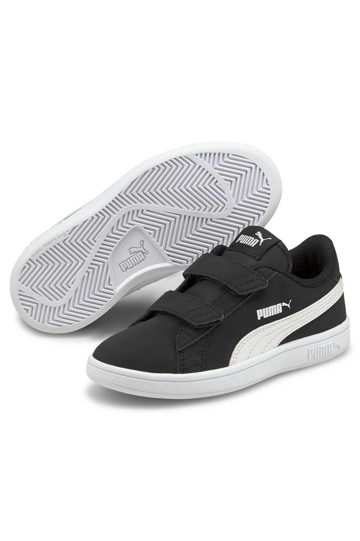 Puma Smash V2 Buck Çocuk Spor Ayakkabı 36518334 Siyah
