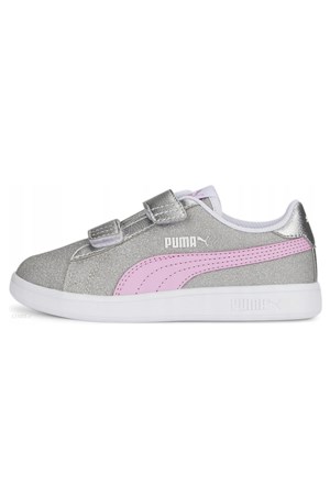 Puma Smash V2 Glitz Çocuk Spor Ayakkabı 36737832 Gri