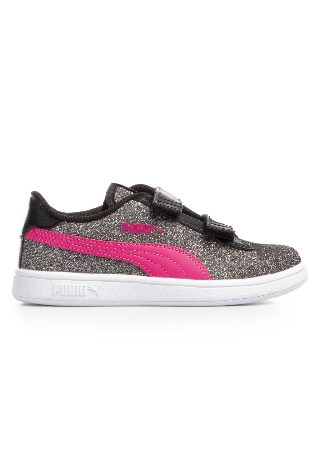 Puma Smash V2 Glitz Çocuk Spor Ayakkabı 36737834 Gri