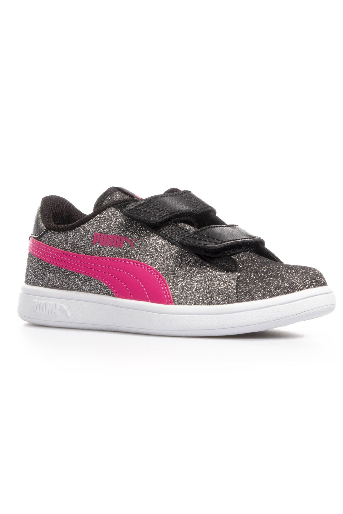 Puma Smash V2 Glitz Çocuk Spor Ayakkabı 36737834 Gri