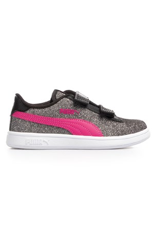Puma Smash V2 Glitz Çocuk Spor Ayakkabı 36737834 Gri