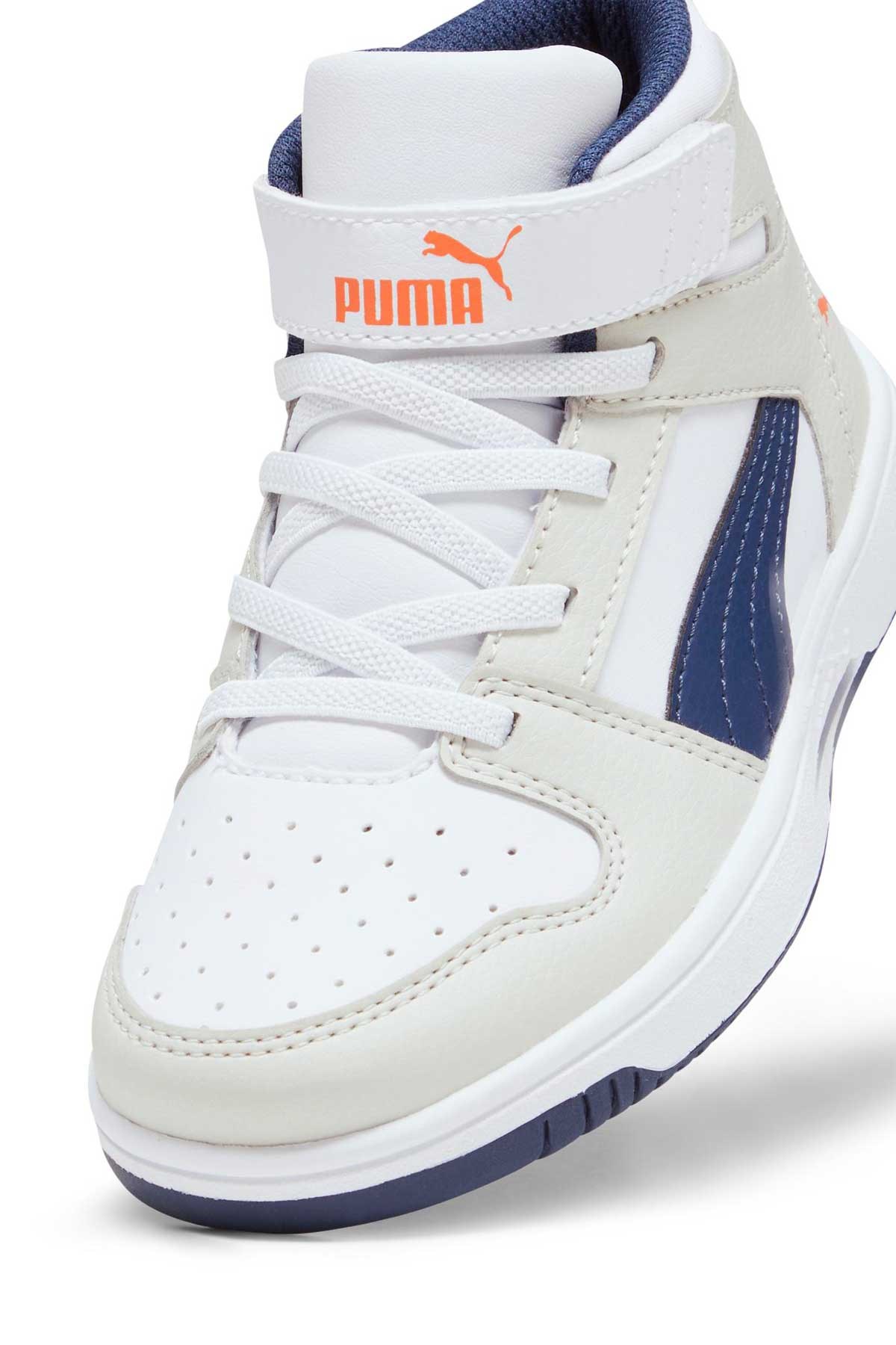 Puma Rebound Layup SL V Çocuk Ayakkabı 37048823 Beyaz